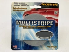 Prostripe R32806 40' X 7/16" Silver Metallic Multistriping Pinstripe Tape