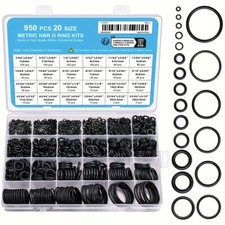950Pcs Mixed Size O Rings Assortment Kit Metric Nitrile Rubber Oring Set Wit !
