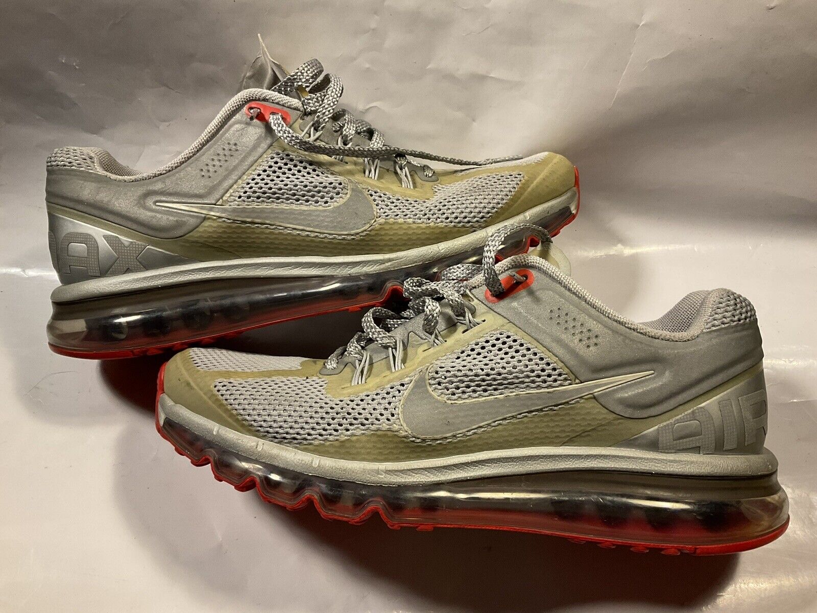 Nike Air Max 2013 Men&#039;s Size Silver And Red. LIMITED EDITION VERY RARE eBay
