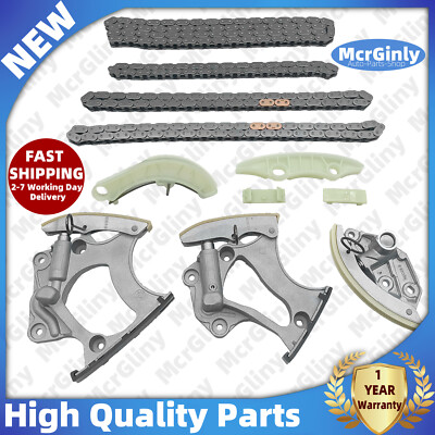 Timing Chains Tensioner Rails Kit For Audi S4 S5 Q7 A6 Quattro CREC CRED 3.0T