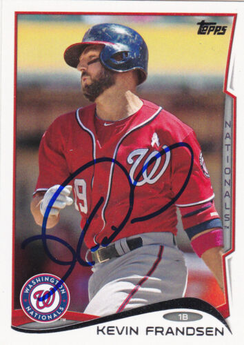 KEVIN FRANDSEN WASHINGTON NATIONALS SIGNED BASEBALL CARD PHILLIES GIANTS ANGELS