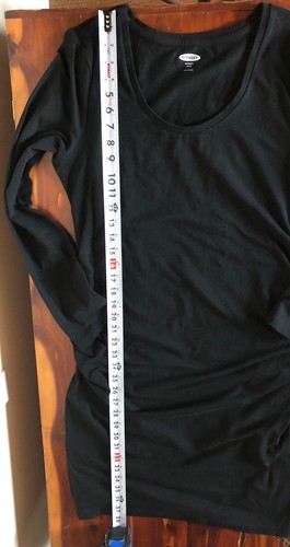 New Old Navy Maternity Fitted Dress Size Large Solid Black Long Sleeve NWT - Picture 11 of 11