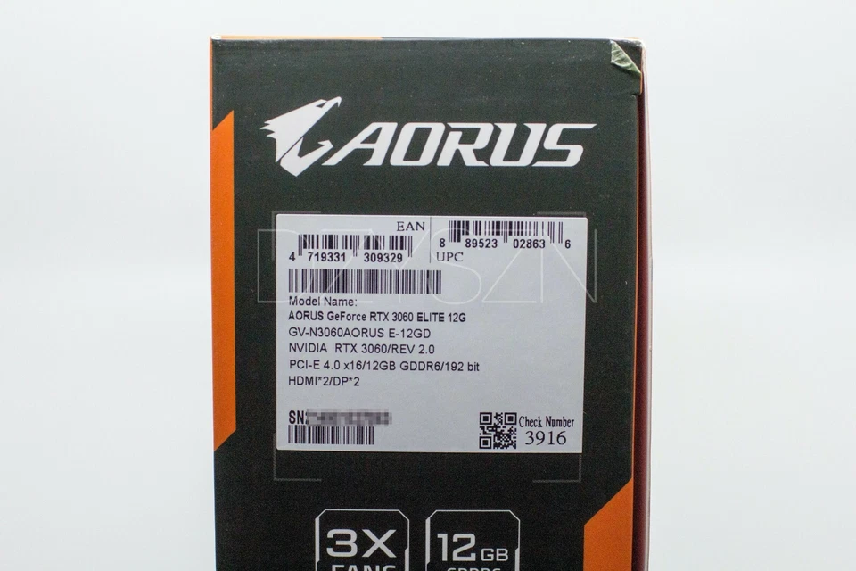 ❗ GIGABYTE AORUS GeForce RTX 3060 ELITE 12GB REV2.0 Graphics Card, Brand New ❗ - Image 3 of 3