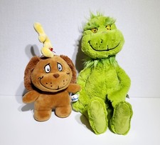 Aurora Dr Seuss How The Grinch Stole Christmas Dog Max Plush Toy Lot Of 2 EUC