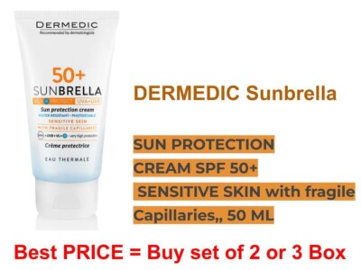 DERMEDIC Sunbrella SUN Protection CREAM SPF 50+ SENSITIVE SKIN with fragile Capi