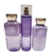 Bath & Body Works Fresh Cut Lilacs Lotion, Shower Gel & Mist 3-Piece Set