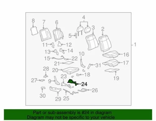 Kit ajustador asiento pasajero Chevrolet GMC Hummer 2004-2012 genuino GM 25885647 Foto 2 de 2