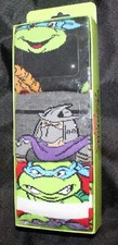 New mens Bioworld Teenage Mutant Ninja Turtles 3 pack crew socks Size 8-12