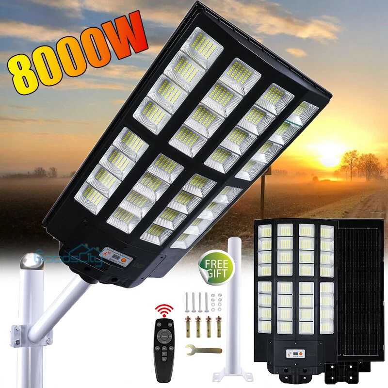 12000000LM Commercial Solar Street Light Outdoor Dusk to Dawn Solar Super Bright - Image 3 of 4
