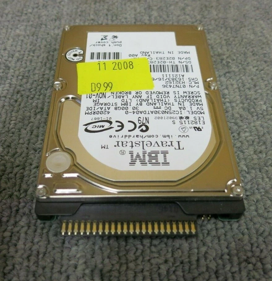 IBM TravelStar IC25N030ATDA04-0 07N7436 30GB 42000RPM 2MB ATA-100 2.5" HDD - Image 3 of 4