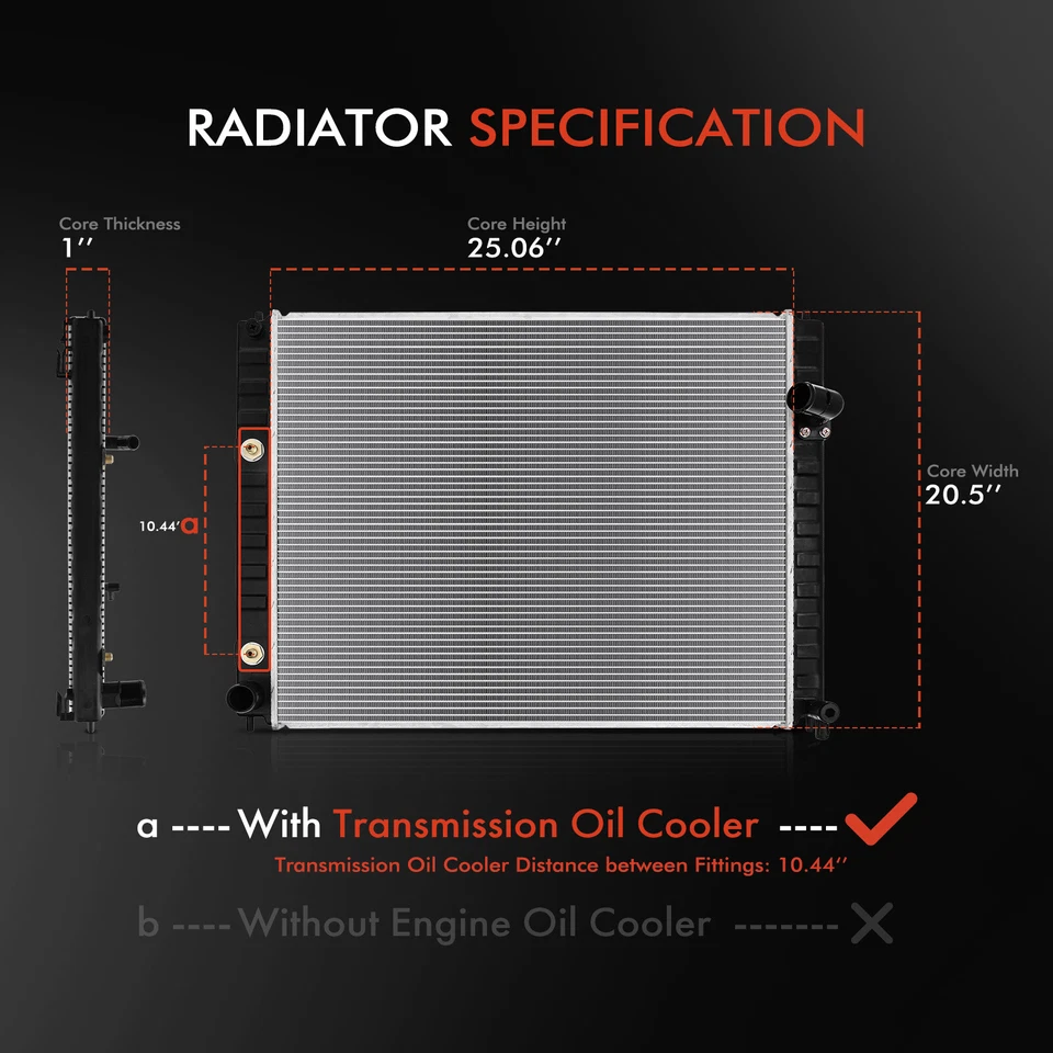 Radiador para Infiniti FX35 FX37 FX50 2009-2013 Q70 2014-2017 transmisión automática Foto 2 de 4