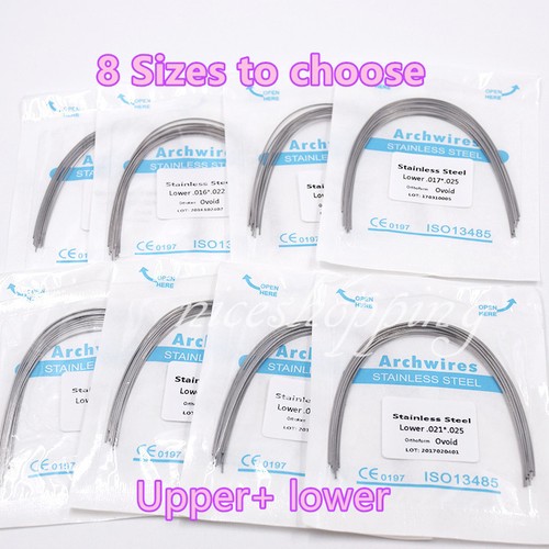 2 Packs Dental Orthodontic Arch Wire Stainless Steel Rectangular Upper+Lower - Picture 31 of 41