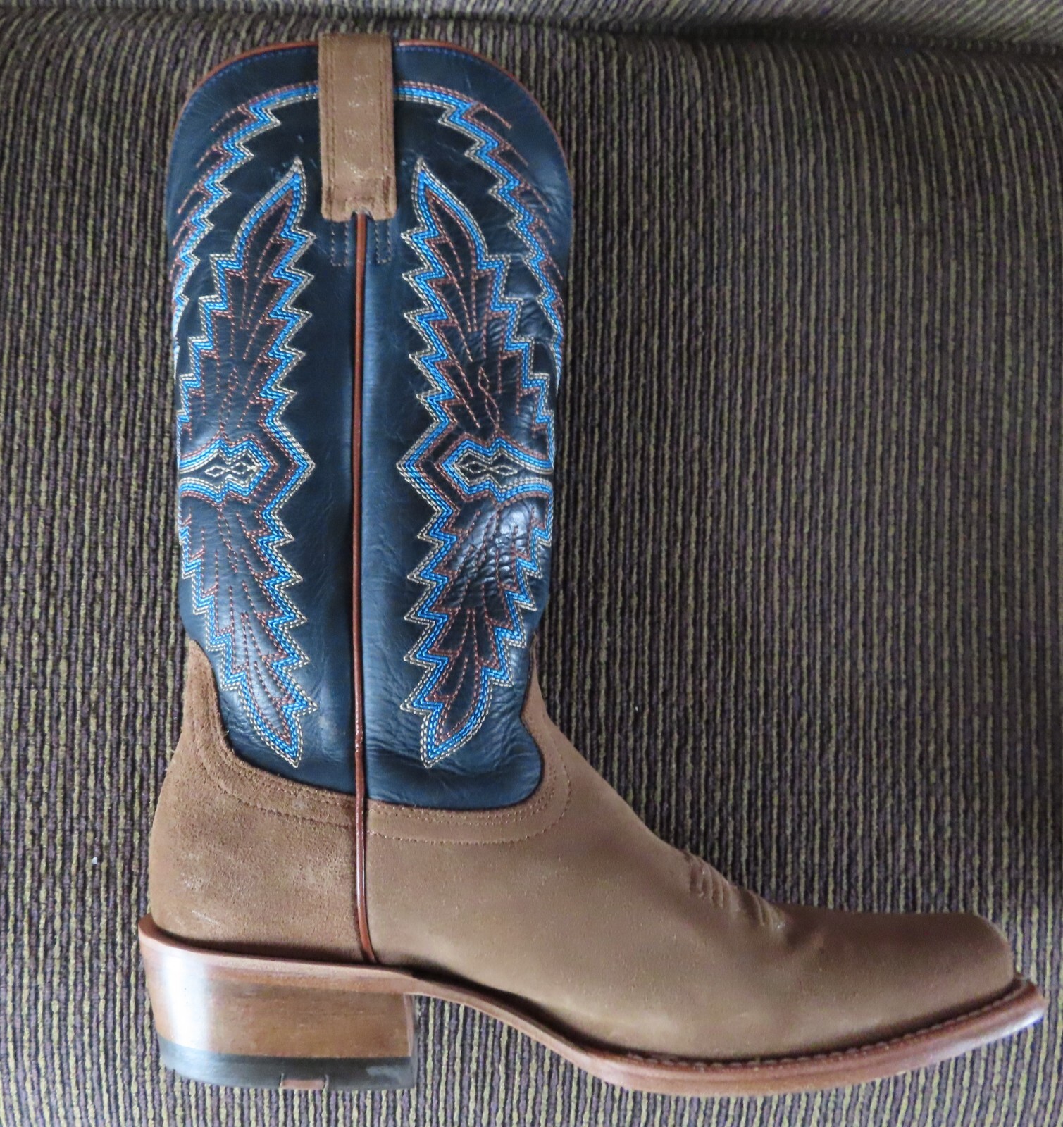 ARIAT MEN'S FUTURITY SHOWMAN ROUGHOUT WESTERN BOOTS SQUARE TOE COWBOY