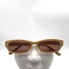 Vintage Nanometer 0982 Wood Brown Oval Sunglasses FRAMES ONLY