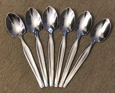 6 Piece Serrated Spoon Enjoy Grapefruit Stainless Steel Cutlery Dining Set