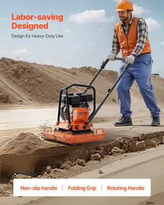 VEVOR 7.0hp Walk-Behind Vibratory Plate Compactor Soil Dirt Rammer