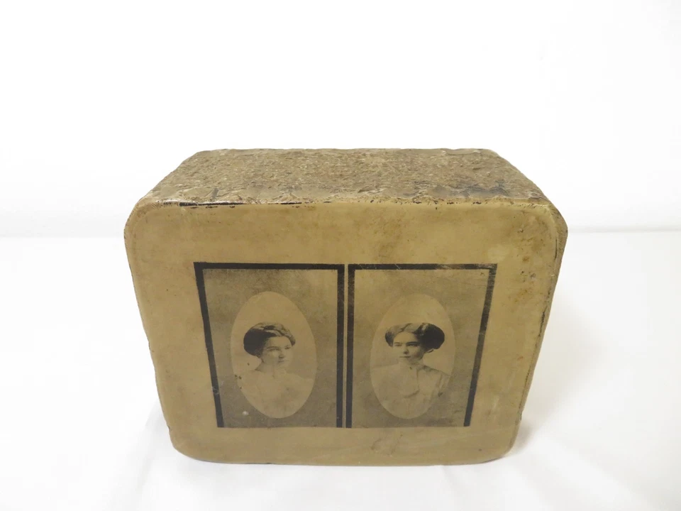 Antique PARIS LITHOGRAPHY PRINTING STONE ~ WOMAN PORTRAITS ~ Photo Art LITHO - Image 3 of 4