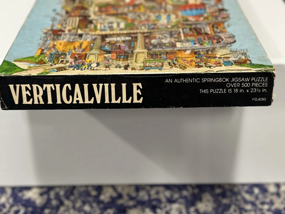 Vintage 1977 Springbok VERTICALVILLE 500+ Pc Jigsaw Puzzle by Hallmark COMPLETE - Image 3 of 4