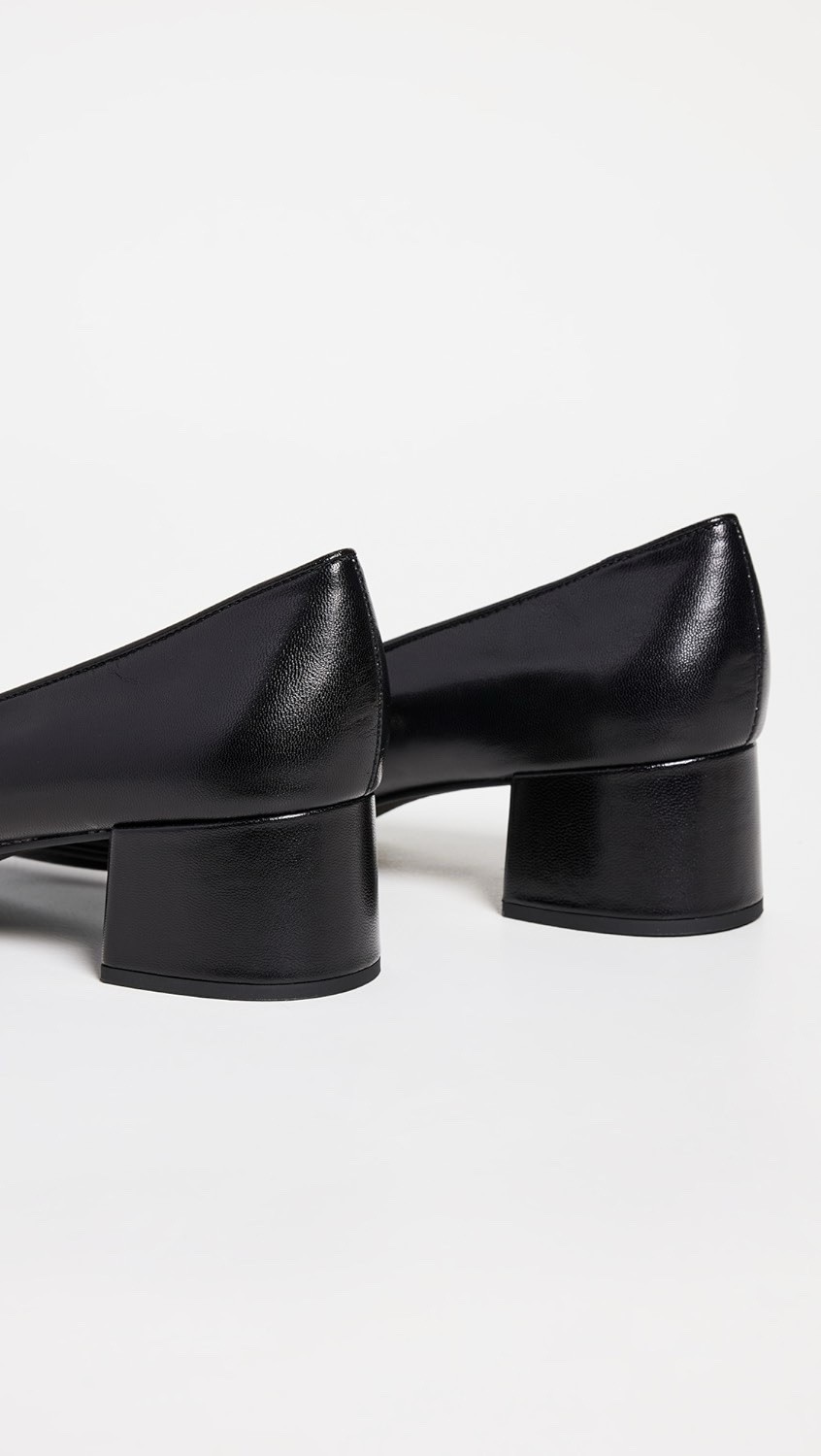 Tory Burch Cap Toe Ballet Pump In Black Leather 7.5 M $325 thumbnail 5