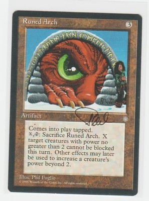 Magic the Gathering ~ Runed Arch ~ M/NM ~ Ice Age ~ Signed by Artist