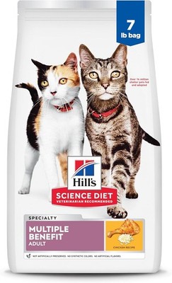 Adult 1-6 Multiple Benefit Dry Cat Food Chicken 7 lb. Bag