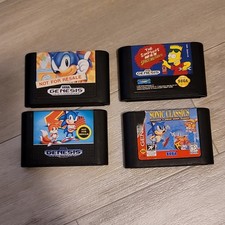 Sega Genesis Game Lot: Sonic Classics, Sonic 1 & 2 Not For Resale, Simpsons Bart