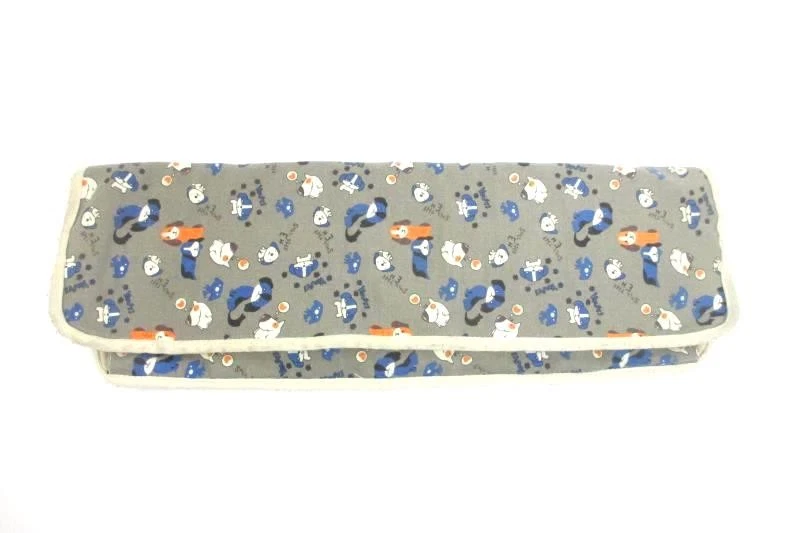 Envoltura de rollo de lápiz de color gris Damero con estampado de perro para almacenamiento de 100 lápices Foto 2 de 4