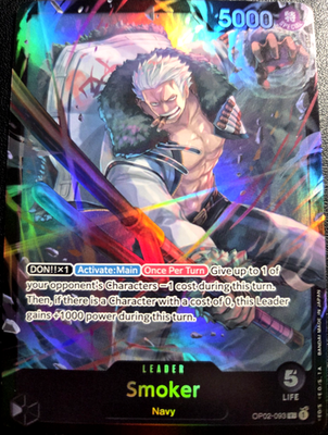 Smoker OP02-093 SR ONE PIECE Tcg Card Game NM BLACK | eBay