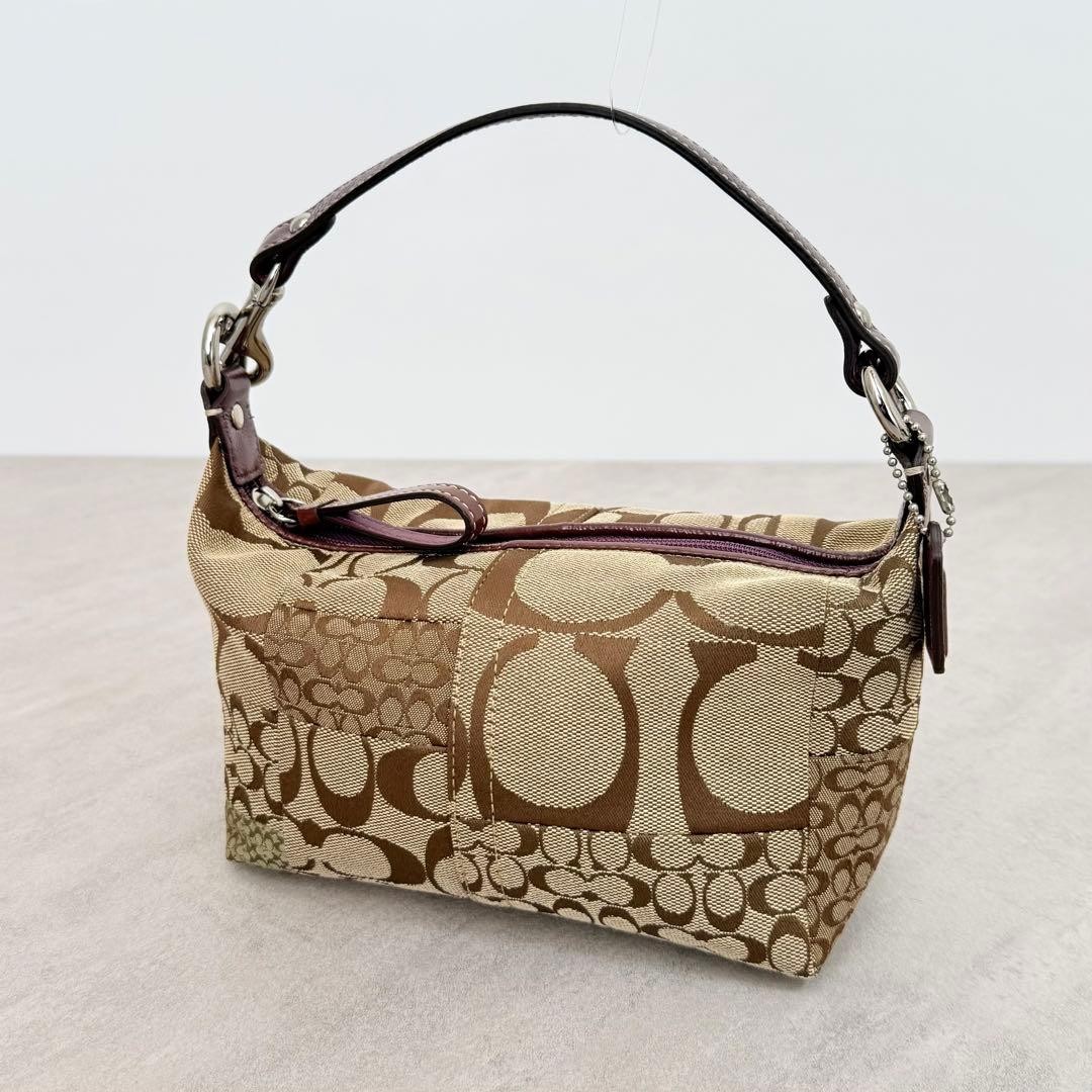 COACH handbag accessory pouch patchwork signature - image 1
