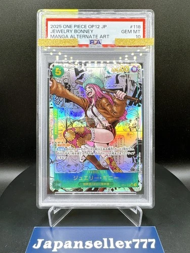 PSA 10 Bonney OP12-118 Manga Alt Art Comic Parallel ONE PIECE Card Japanese