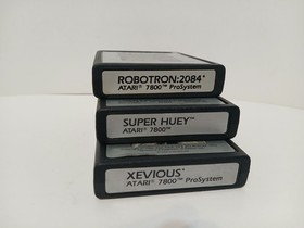 Atari 7800 Game Lot of 7! Baseball/Galaga/Ms. Pac-Man/One-On-One/Robotron 2084 +