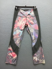 Layer 8 Women Size S Multicolor Abstract Print Athletic Leggings Quick Dry