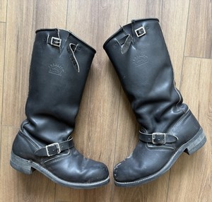 Vintage Carolina Engineer Boots | Safety Toe | USA Made | Men’s 9.5 R Carolina 902 engineer/biker boots - Gem main image 3