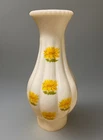 Antique Heavy Milk Glass Hand Painted Ribbed Hurricane Oil Lamp Chimney Shade