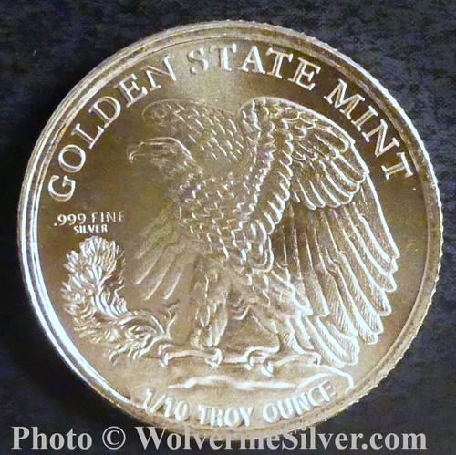 1/10 Oz Silver Round - GSM Walking Liberty - 100% Mint Authentic (See Receipt)