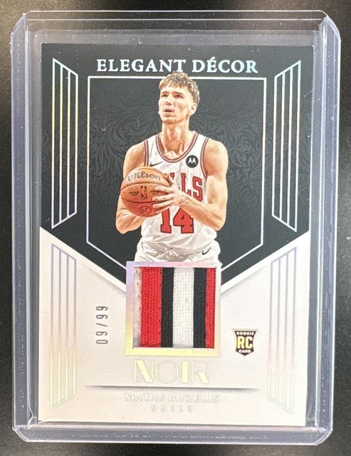 2024-25 Noir Matas Buzelis #EDR-BUZ Rookie RC Elegant Decor Jersey /99