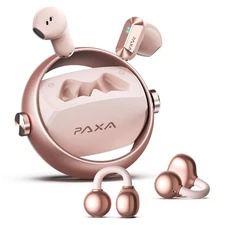 2 in 1 Clip on Open Ear Headphones Wireless Earbuds, 0 Delay Bluetooth 6.0, U...