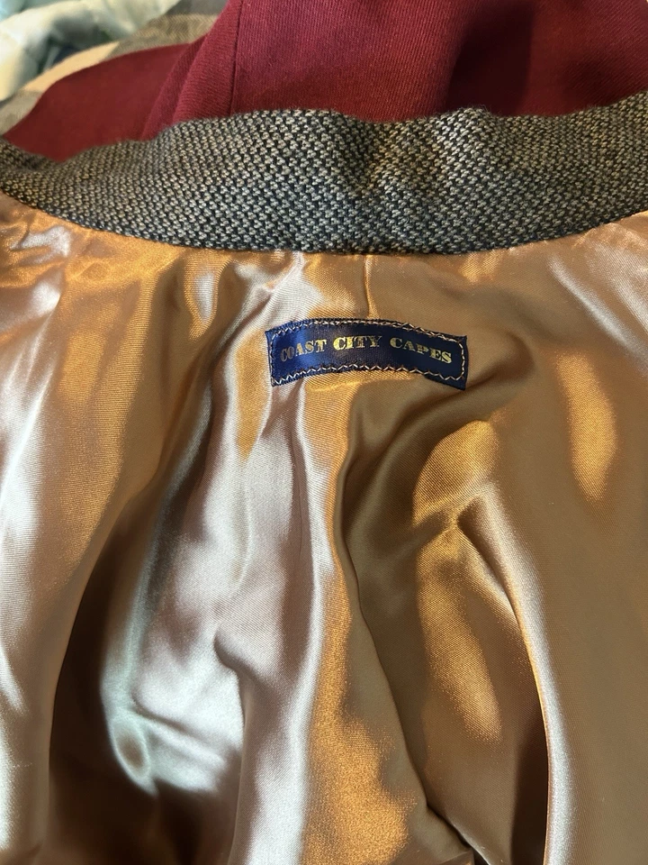 Cápleta estilo victoriano marrón dorado para mujer eduardiana vintage alta calidad Foto 3 de 3