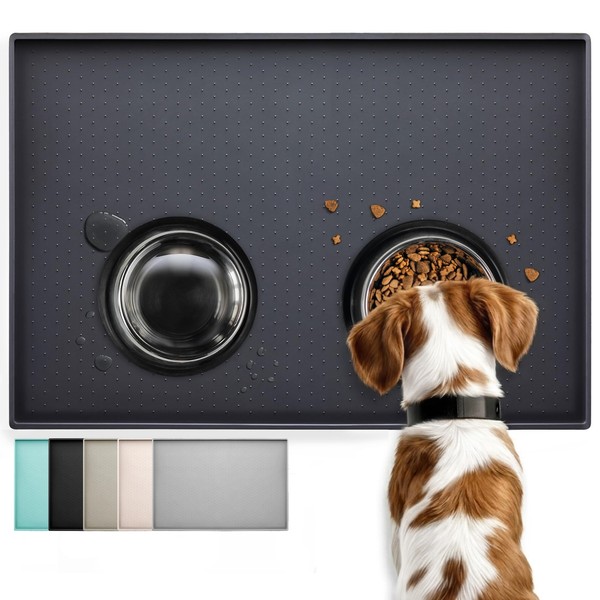 Hunde Katzen Futtermatte Silikon Rutschfest Wasserdicht Reinigung 48X30 Cm-image