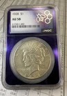 1928 Peace Dollar NGC AU 58 $1 90% Silver Dollar Key Date For Series