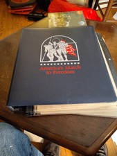 VTG America's March to Freedom Commemorative Stamp Album/41 stamp Panels