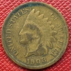 1908 Bronze Indian Head Cent. KM# 90a