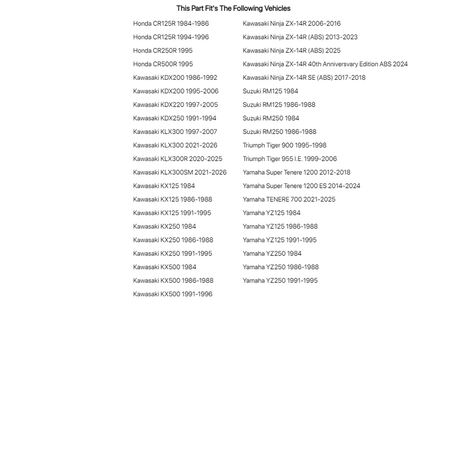 Sellos antipolvo de horquilla Race Tech para KAWASAKI KLX300R 2020-2023 Foto 3 de 3
