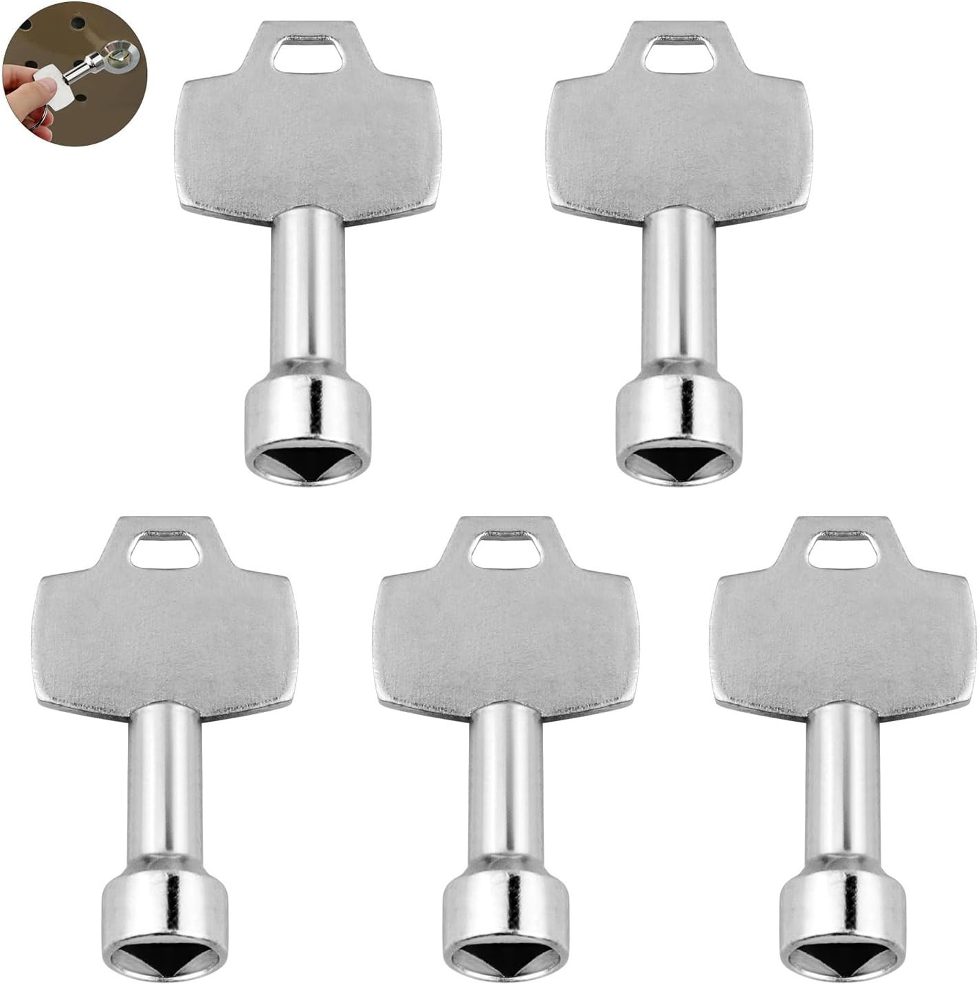 Triangular Utility Key 5 Pack Triangle Trash Can Utility Keys, Triangular Socket Cabinet Key