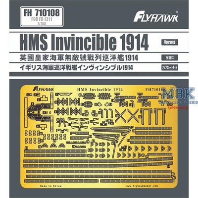 FLYHAWK FH710108 HMS Invincible 1914 PE Sheets (FH1311)