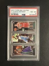 2003-04 Topps Rookie Matrix Carmelo Anthony, Kirk Hinrich, T.J. Ford RC - PSA 8