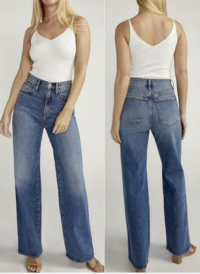 SILVER JEANS CO. Highly Desirable High Rise Trouser Leg Jeans Wmens Size 22W~NWT