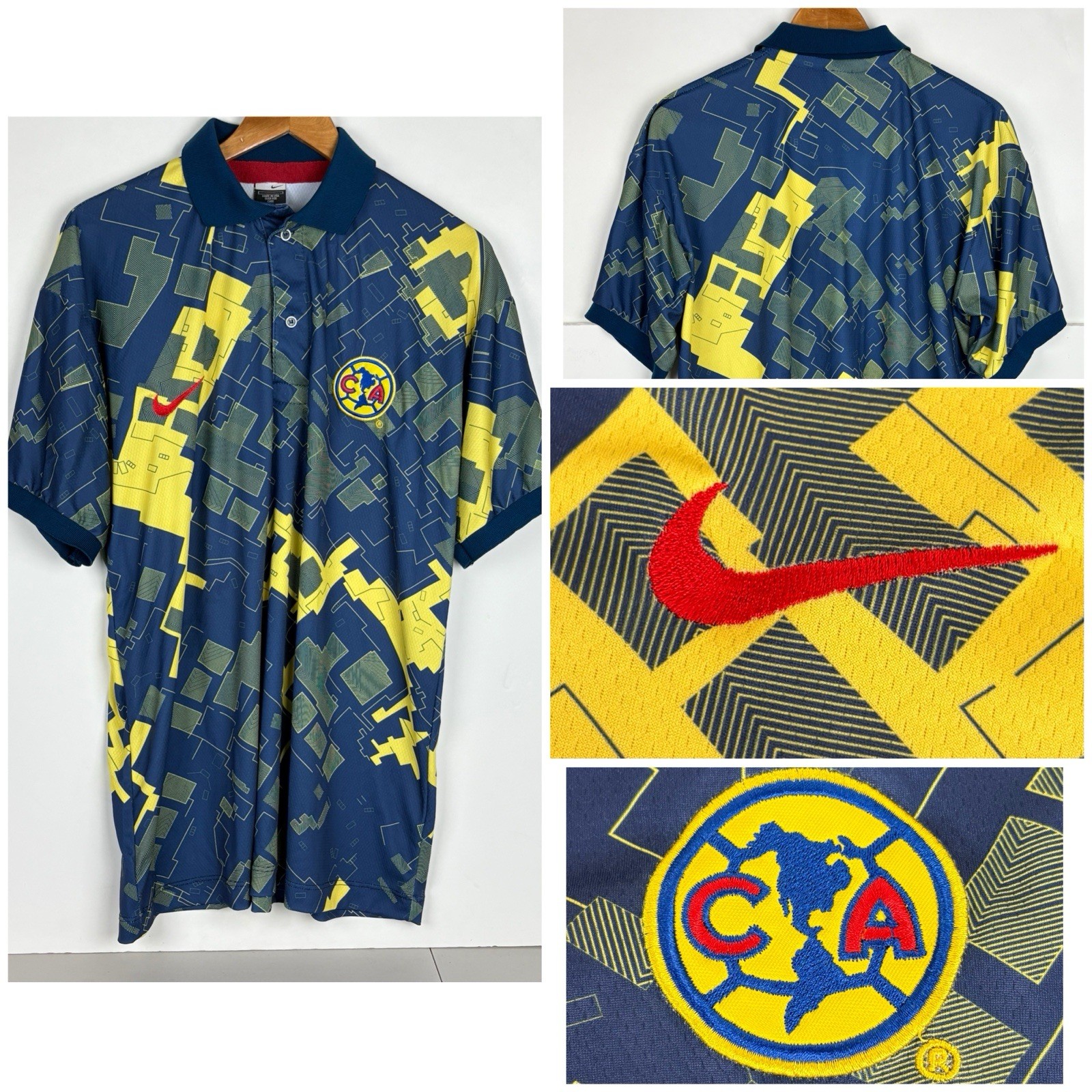 Vintage Nike Club America Aguilas Soccer Training Futbol Soccer Jersey Size XL