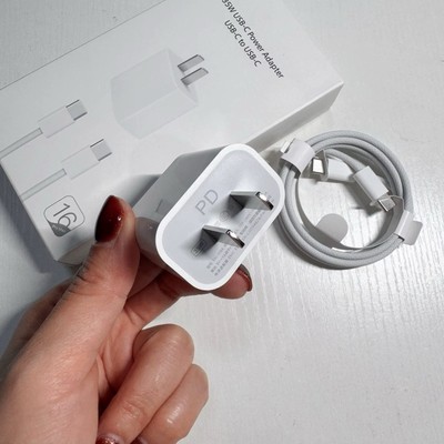 Fast Charger Set PD 35W for iPhone, Android, Type-C.