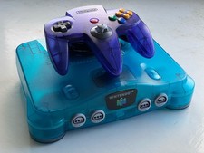 Nintendo 64 Atomic Blue Console with Purple Grape Controller (PAL)